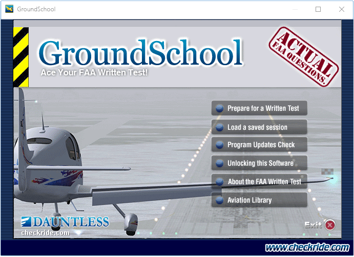 GroundSchool IFR (Instrument Rating) Main Menu