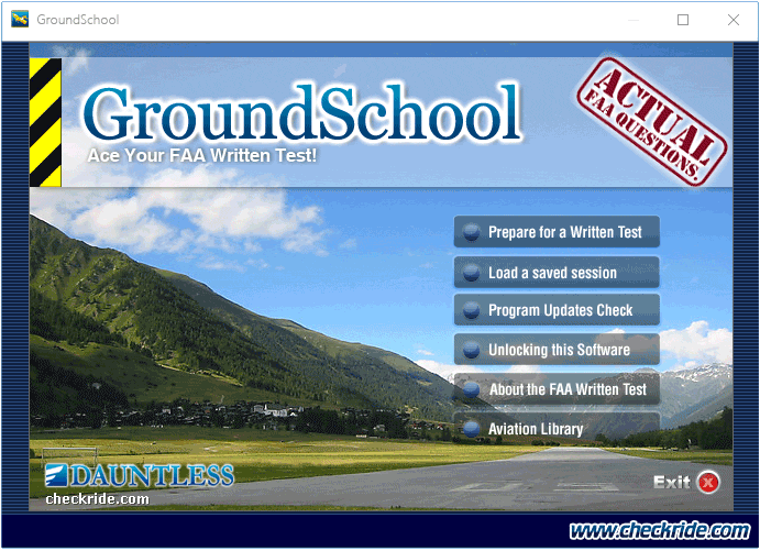 GroundSchool SPORTPILOT Main Menu
