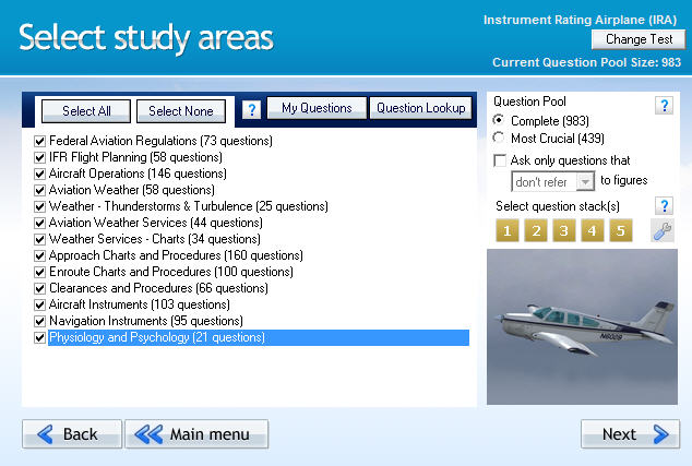 GroundSchool IFR (Instrument Rating) Chapter Selection