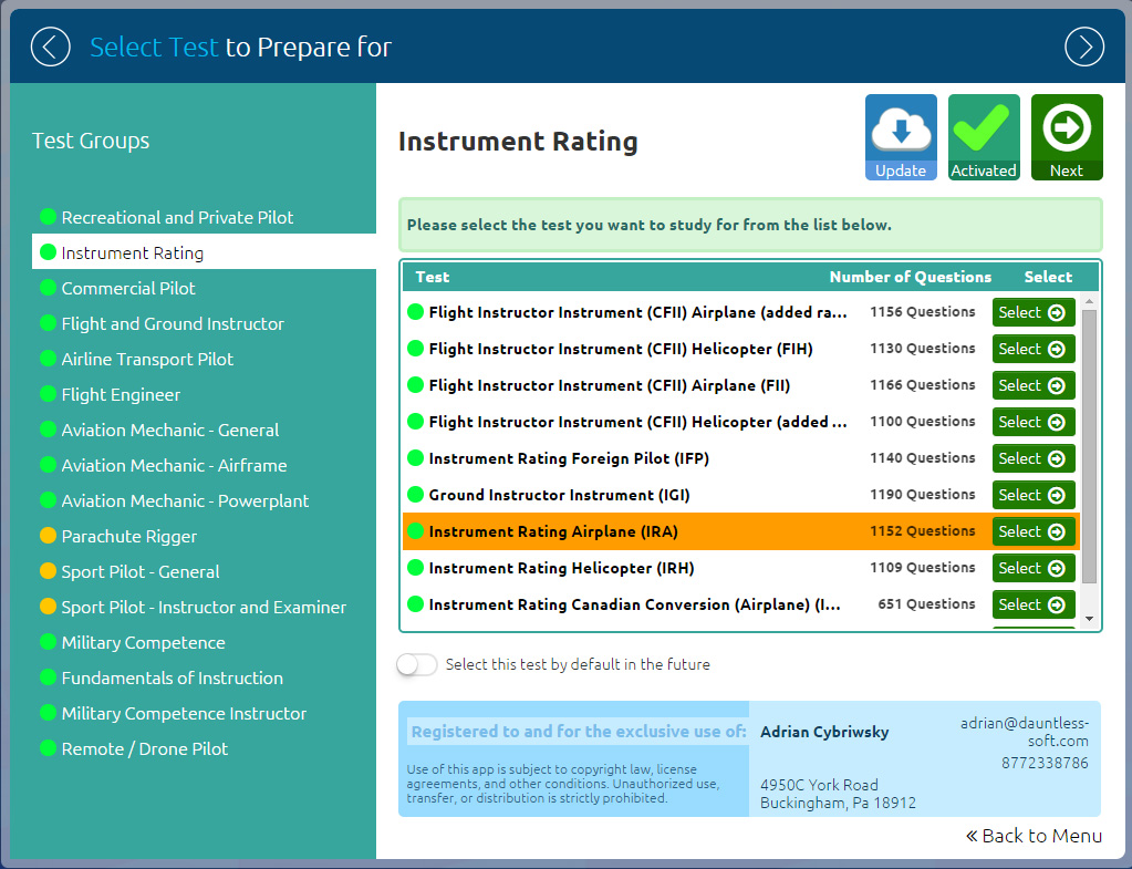 FAA Written Test Preparation Instrument Rating (IFR)