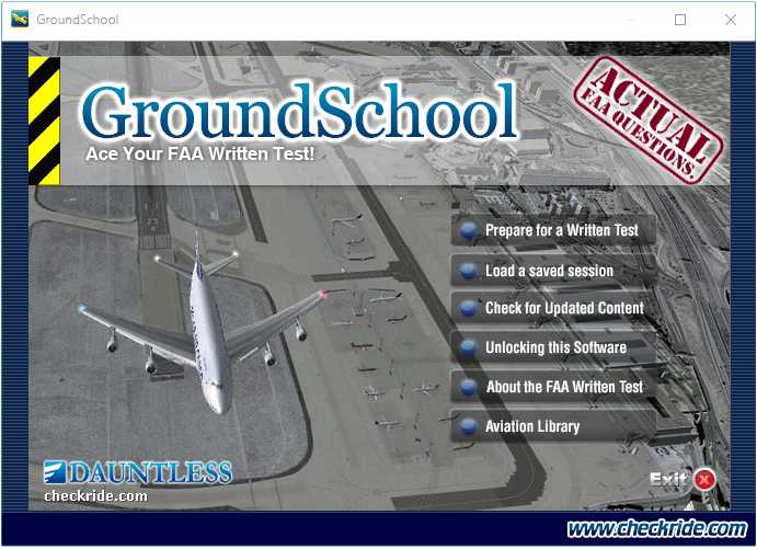 GroundSchool ADX Main Menu