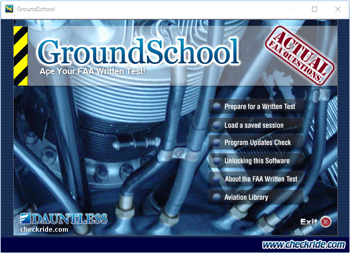 GroundSchool MECHANIC Main Menu