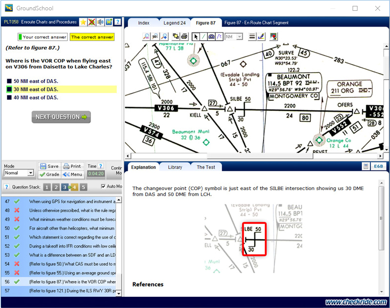 GroundSchool IFR (Instrument Rating) Test Screen Screenshot