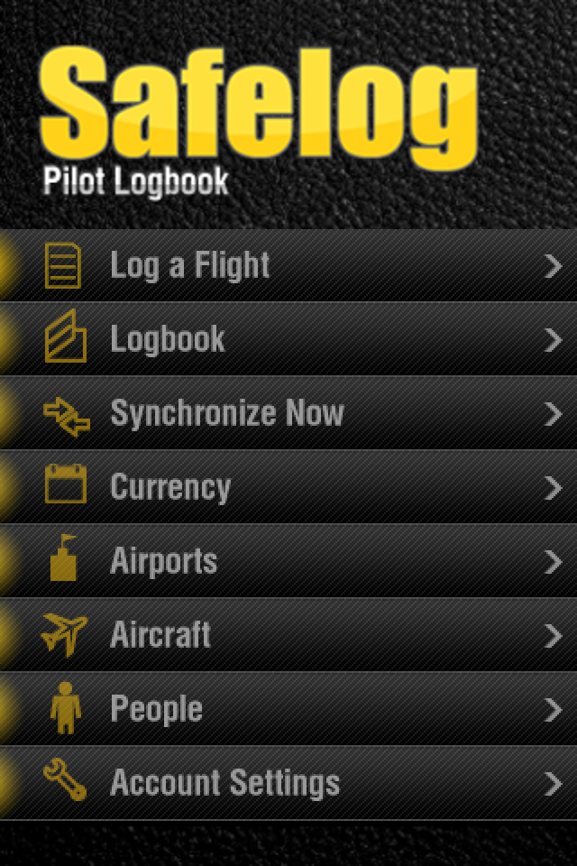 Safelog Pilot Logbook iPhone/iPad Screenshot 1