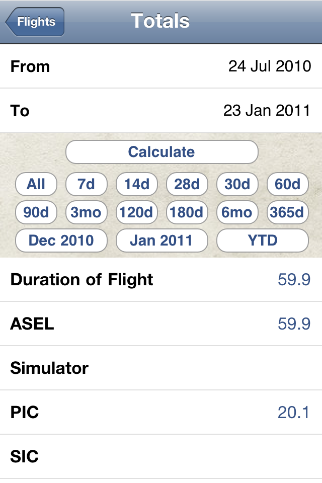 Safelog Pilot Logbook iPhone/iPad Screenshot 3
