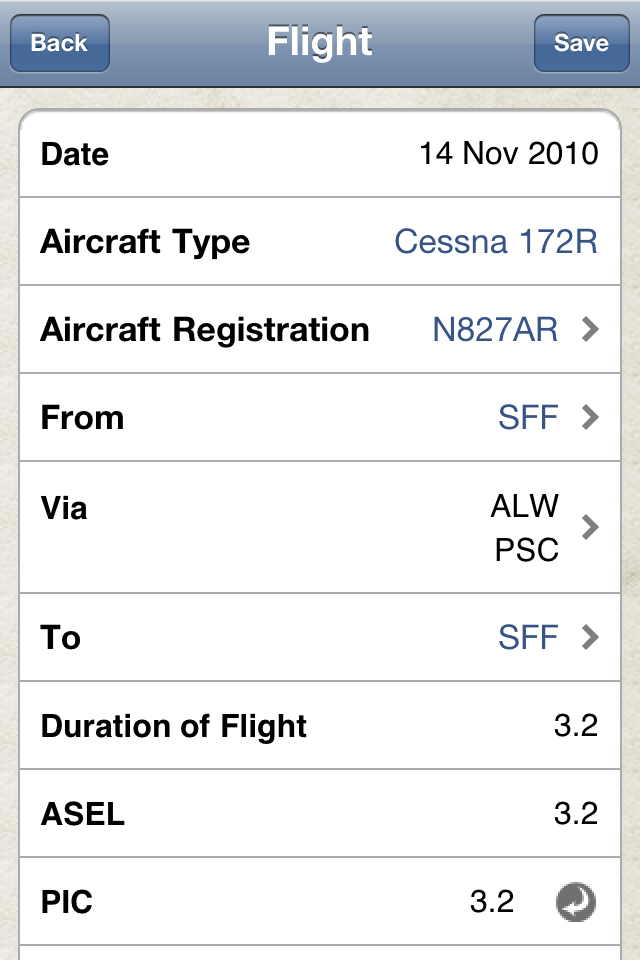 Safelog Pilot Logbook iPhone/iPad Screenshot 9