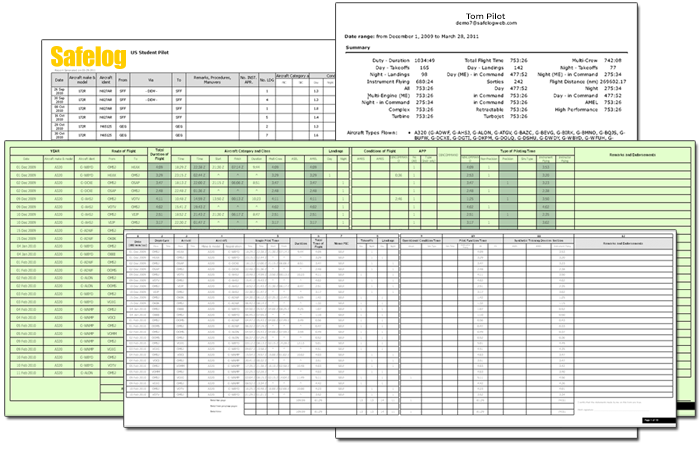 safelog pilot logbook