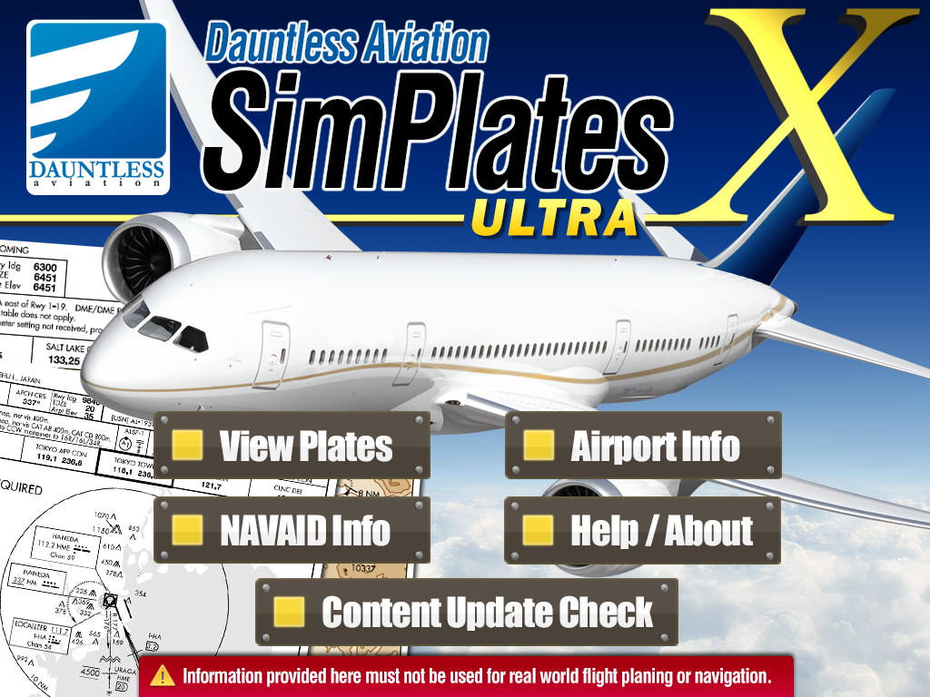 SimPlates Ultra incldues Approach Plates for Malpensa