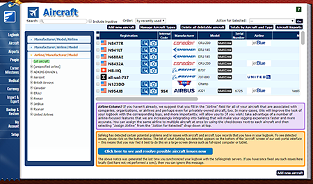 Safelog Pilot Logbook Mac Screenshot 4