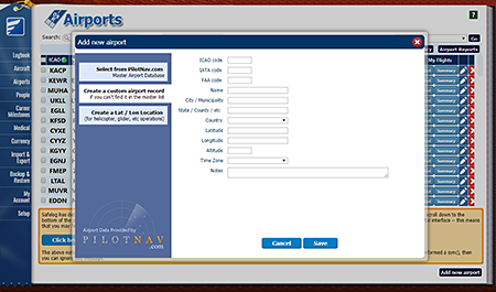 Safelog Pilot Logbook Mac Screenshot 6