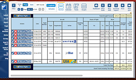 Safelog Pilot Logbook Mac Screenshot 1