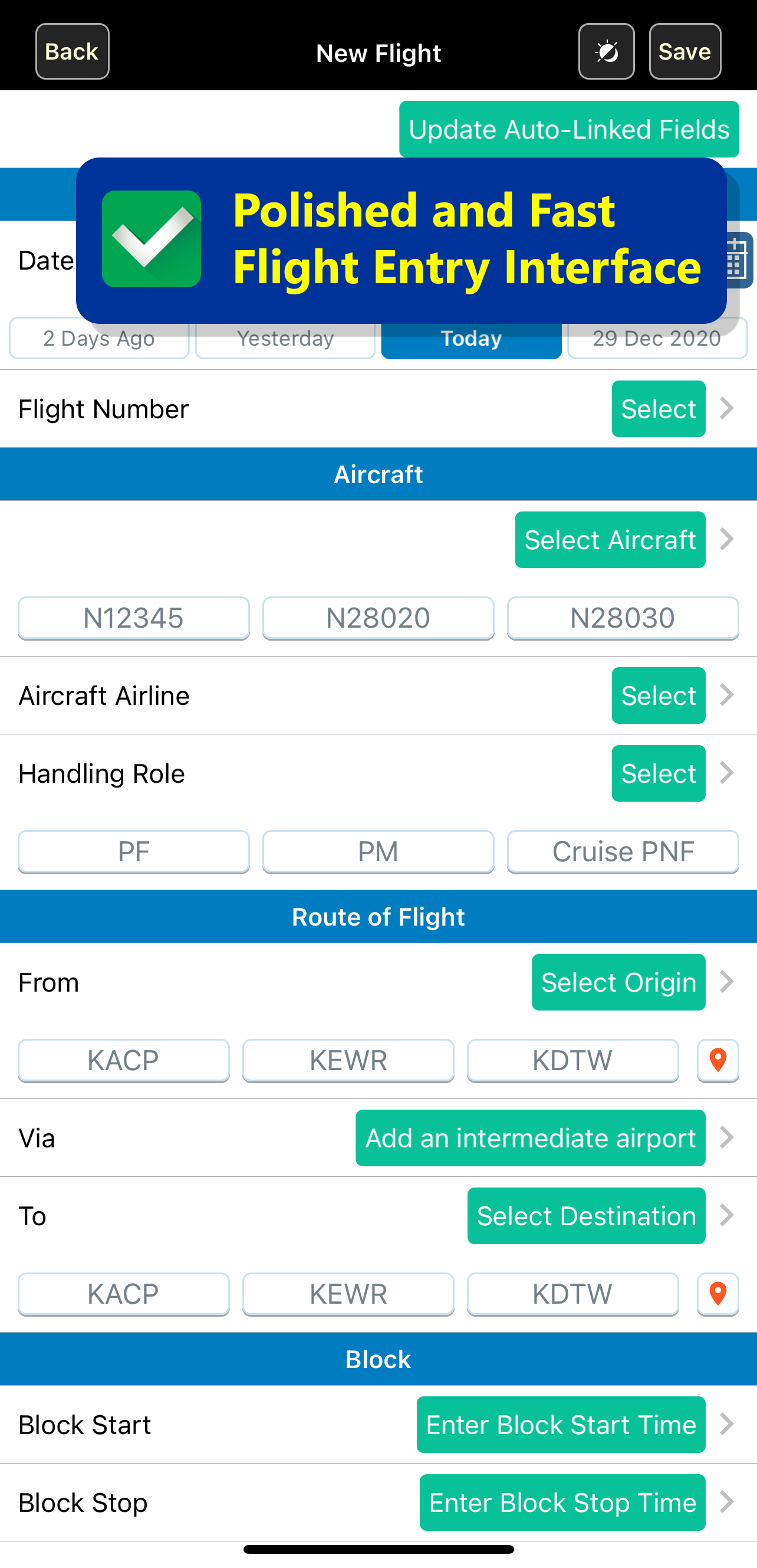 Safelog Pilot Logbook iPhone/iPad Screenshot 1