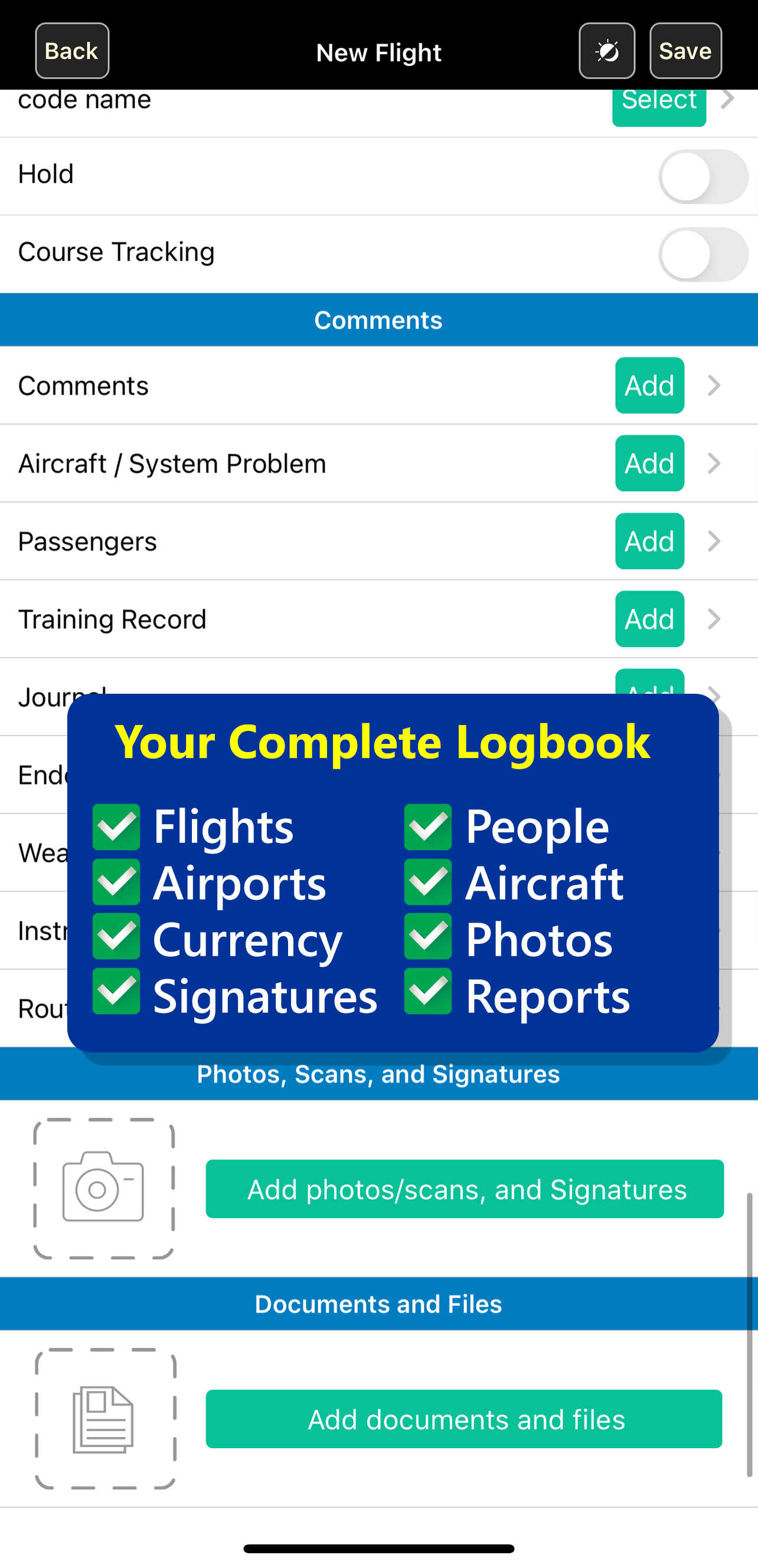 Safelog Pilot Logbook iPhone/iPad Screenshot 2