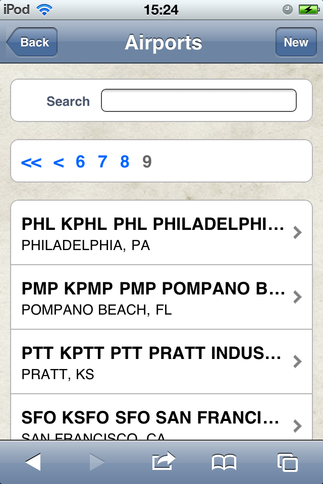 Safelog Pilot Logbook iPhone/iPad Web Portal Screenshot 8