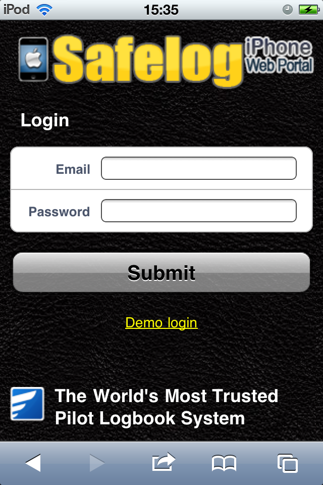 Safelog Pilot Logbook iPhone/iPad Web Portal Screenshot 13